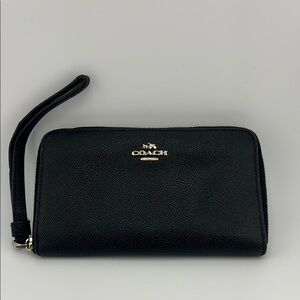 Authentic Coach Black Wristlet Wallet